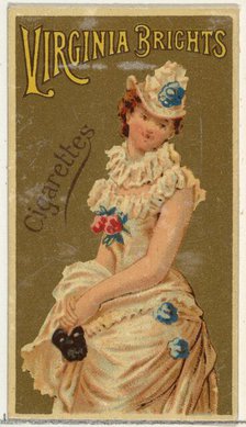 From the Girls and Children series (N64) promoting Virginia Brights Cigarettes for Allen &..., 1886. Creator: Allen & Ginter.