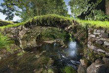 Medieval packhorse bridge, Fawcett Mill Fields, Gaisgill, Tebay, Cumbria, c2016. Artist: Alun Bull.