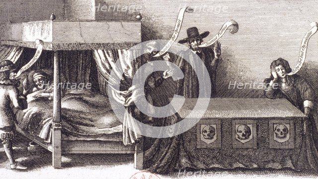 Allegory on the death of James I at Theobalds in Hertfordshire, 1625, (1853). Artist: Anon