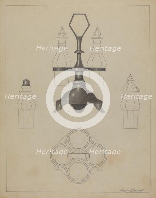 Pewter Caster, c. 1936. Creator: Eugene Barrell.