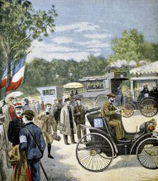 Automobile reliability trial between Paris and Rouen, sponsored by Le Petit Journal, 1894. Artist: Unknown