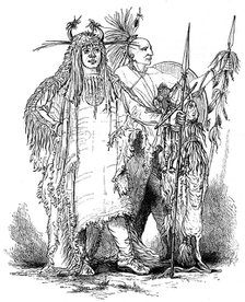 Group of frontier Indians, c late 18th century (c1880). Artist: Unknown