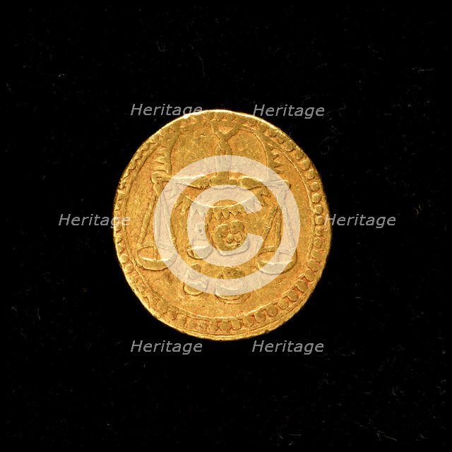 Coin with Sign of Libra, India, dated A.H. 1034/ A.D. 1625. Creator: Unknown.