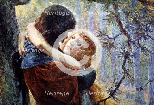 Tristan and Isolda, literary characters of medieval legend that symbolize the  impossible love.