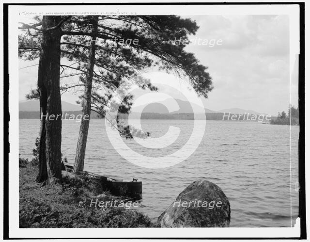 Mt. Ampersand i.e. Ampersand Mountain from Miller's Pond, Adirondack Mts., N.Y., (1902?). Creator: William H. Jackson.