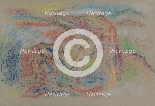 Woman with cow, 1935-1944. Creator: Arnold Peter Weisz-Kubincan.