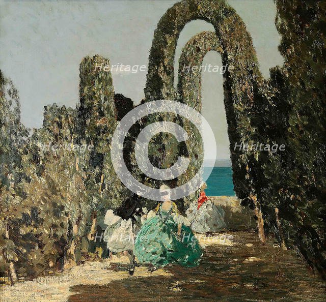 Dame mascherate, c. 1909. Creator: Ciardi, Emma (1879-1933).