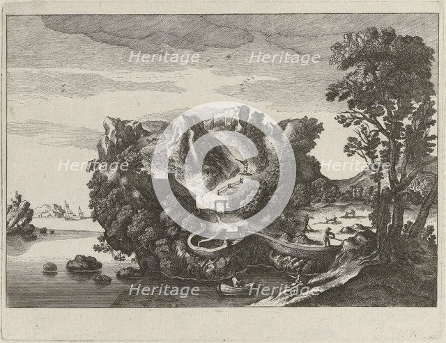 Anthropomorphic landscape in the form of a man's head, c. 1617.