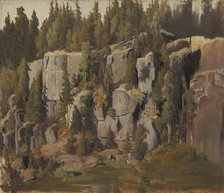 Rapakivi Rocks; Weathered Rocks, 1871. Creator: Fanny Churberg.