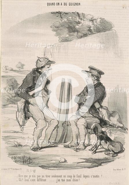 Dire que je n'ai pas pu tirer ..., 19th century. Creator: Honore Daumier.