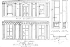 Large Hall, Chateau of Montfermeil, Paris, 1924. Artist: Unknown.