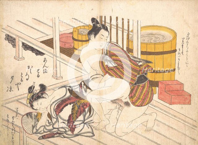 Bedroom Scene, ca. 1739., ca. 1739. Creator: Okumura Masanobu.