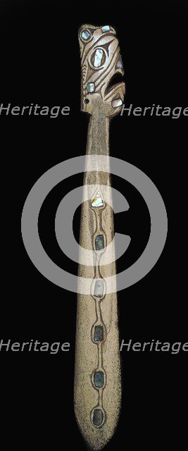 Nootka Tribe Native American whalebone club. Artist: Unknown