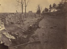 Stone Wall, Rear of Fredericksburg, with Rebel Dead, May 3, 1863. Creator: Andrew Joseph Russell.