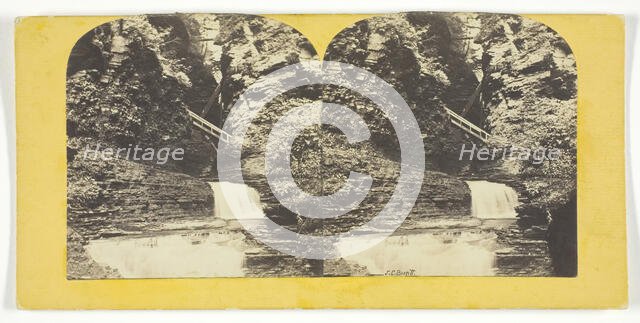 Freer Glen at Watkins Central View 10- Glen, 1860/65. Creator: J. C. Burritt.