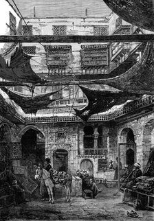 The Crisis in Egypt: the Turkish Carpet Bazaar, Cairo, 1881. Creator: William James Palmer.