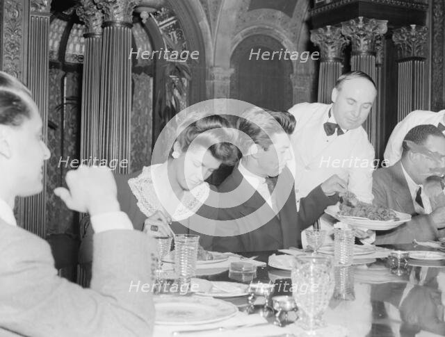 Portrait of Nesuhi Ertegun, Adele Girard, Joe Marsala..., Turkish Embassy, Washington, D.C., 1938. Creator: William Paul Gottlieb.
