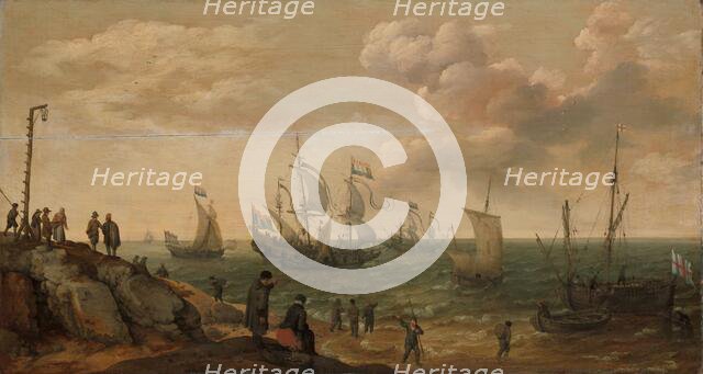 Ships off a Coast, 1628. Creator: Adam Willaerts.