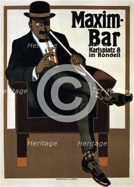 Maxim Bar, 1907. Artist: Erdt, Hans Rudi (1883-1925)