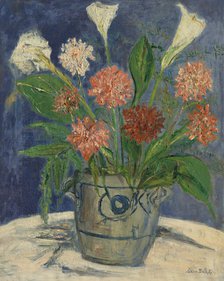 Vase d'arums et de dahlias (Vase with Arums and Dahlias), c1932. Creator: Utrillo, Maurice (1883-1955).