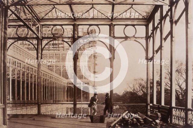 'Open Colonnade, Garden front', Crystal Palace, Sydenham, 1852-1854. Creator: Philip Henry Delamotte.