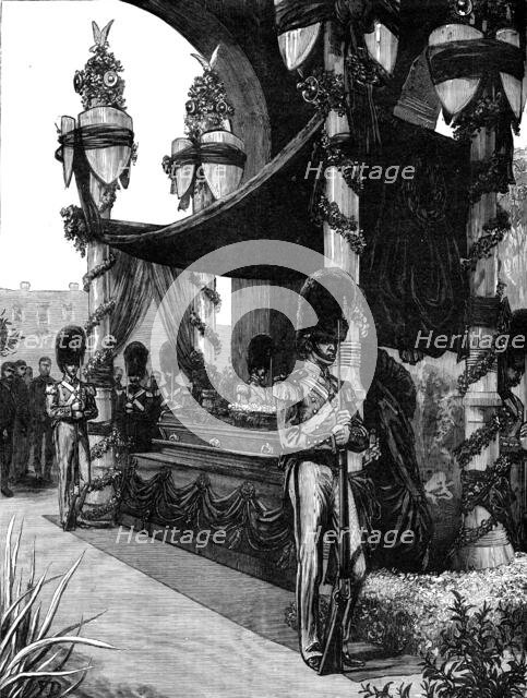 The Funeral of President Garfield; lying in state at Cleveland..., 1881. Creator: Unknown.