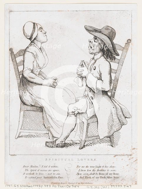 Spiritual Lovers, January 2, 1797., January 2, 1797. Creator: Thomas Rowlandson.