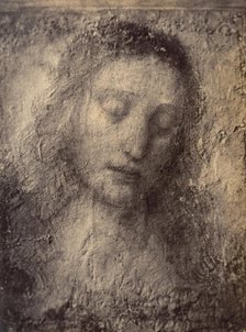 [Copy of the head of Christ from Leonardo da Vinci's “The Last Supper”], 1857-61. Creator: Léon Gérard.