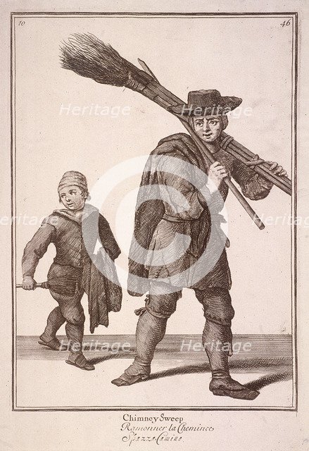 'Chimney Sweep', Cries of London, (c1688?). Artist: Anon