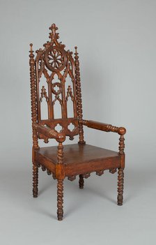 Armchair, 1840/60. Creator: Unknown.