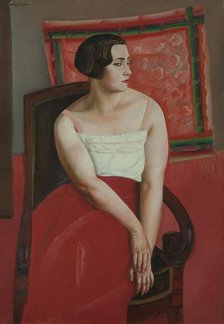 Portrait of a Young Woman. Creator: Grigoriev, Boris Dmitryevich (1886-1939).