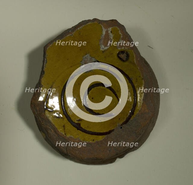 Fragment of a Bowl, 13th-14th century. Creator: Unknown.