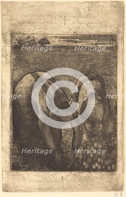 Peasants in a Field of Beans (Paysannes dans un champ de haricots), 1891. Creator: Camille Pissarro.