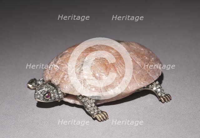 Turtle Bell Push, late 1800s-early 1900s. Creator: Peter Carl Fabergé (Russian, 1846-1920), firm of.