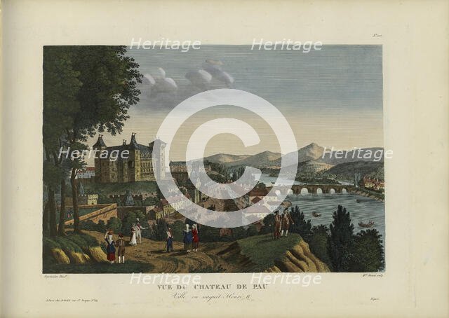 Vue du château de Pau, ville où naquit Henri IV (The Pau Castle, birthplace of Henry IV.), 1817-1824 Creator: Courvoisier-Voisin, Henri (1757-1830).