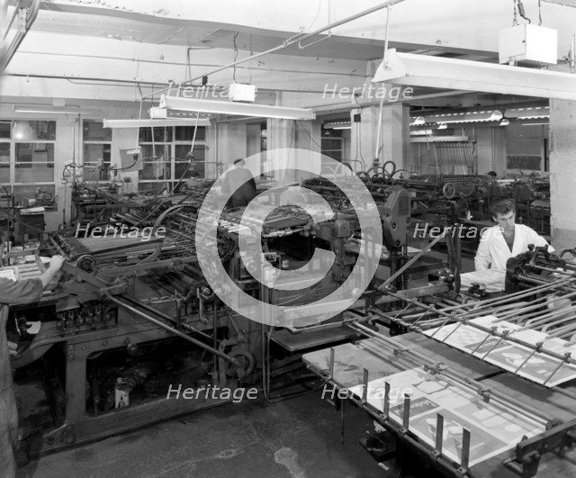 A print room, Mexborough, South Yorkshire, 1959. Artist: Michael Walters