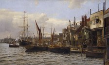 'The River at Limehouse', c1890. Artist: Frederick A Winkfield