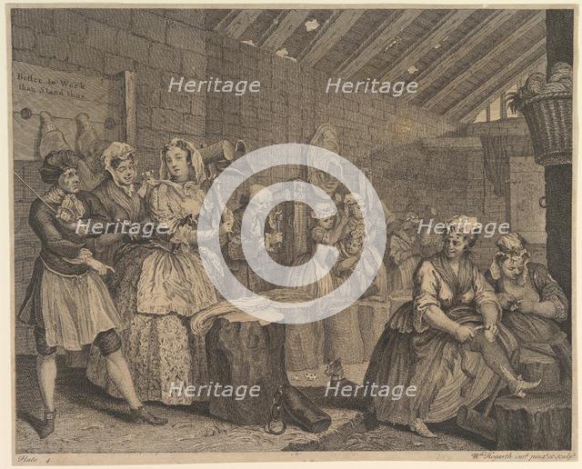 A Harlot's Progress, Plate 4, before April 1732. Creator: William Hogarth.