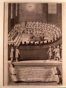 Council of Trent, Session XIV, drawing by Giovanni Domenico Campiglia and engraving by Pietro Pazzi.
