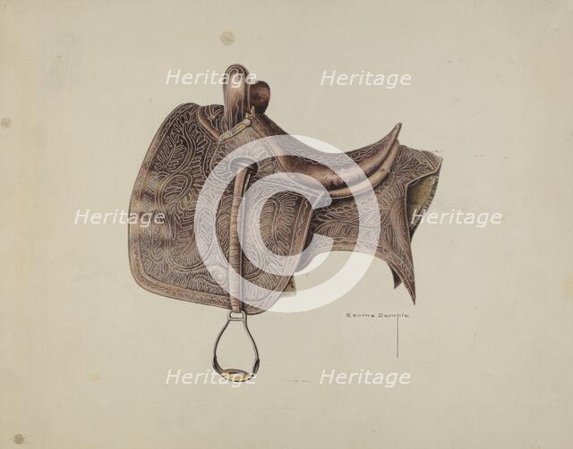 Side Saddle, c. 1939. Creator: Bertha Semple.