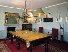 Billiard room at Down House, Downe, Greater London, 1998. Artist: J Bailey