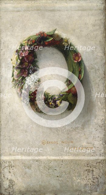 Wreath of Flowers, 1866. Creator: John La Farge.