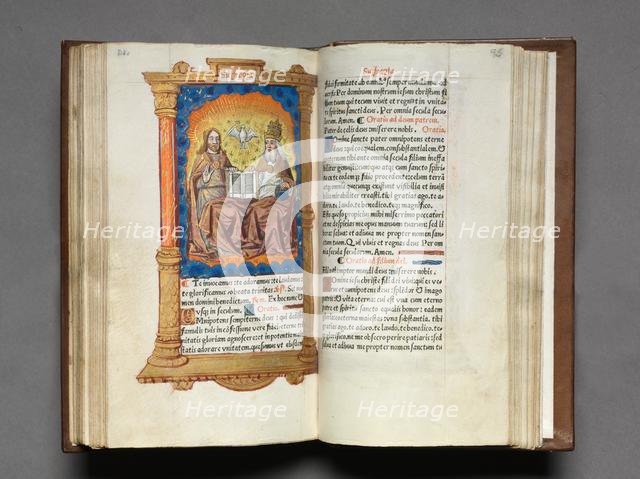 Printed Book of Hours (Use of Rome): fol. 95r, The Trinity, 1510. Creator: Guillaume Le Rouge (French, Paris, active 1493-1517).
