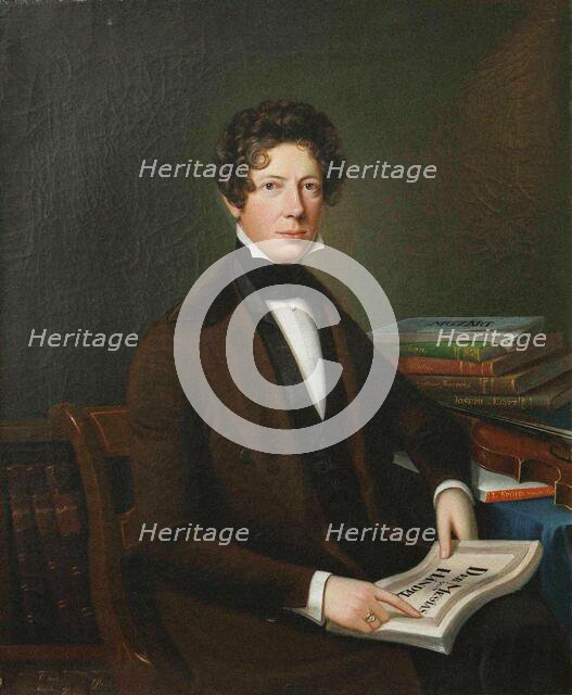 Portrait of the composer and violinist Fredrik Pacius (1809-1891), 1848. Creator: Lindh, Johan Erik (1793-1865).