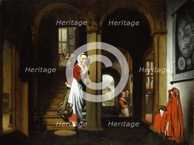 The Eavesdropper, 1657. Creator: Maes, Nicolaes (1634-1693).