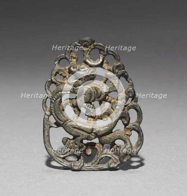 Ornament with Lotus and Mandarin Duck Design, 1100s. Creator: Unknown.