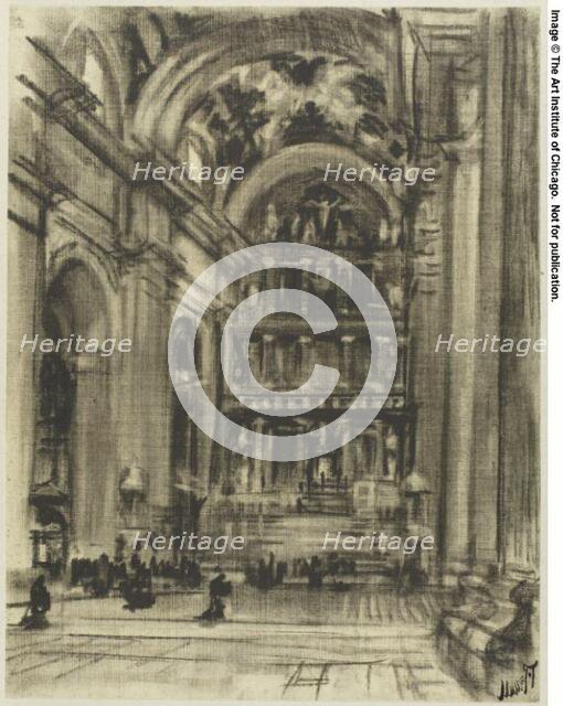 The High Altar, Escorial, c. 1903. Creator: Joseph J Pennell.