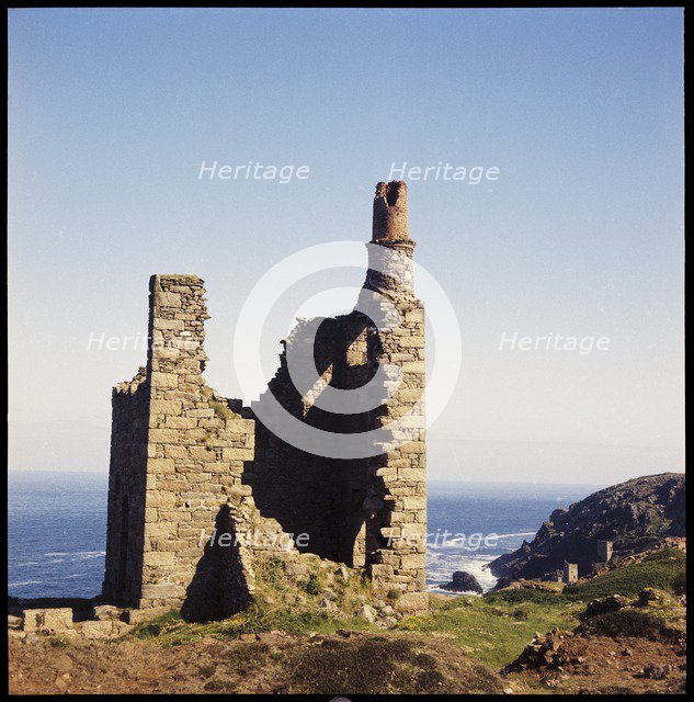 Engine house, Wheal Edward Mine, Botallack, St Just, Cornwall, 1967-1970. Creator: Eileen Deste.