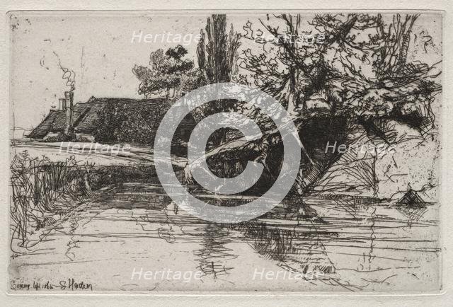 The Moat House, 1865. Creator: Francis Seymour Haden (British, 1818-1910).