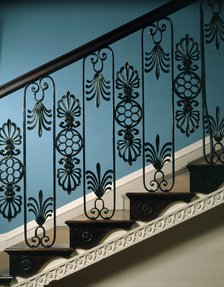 Detail of the railings on the main staircase at Kenwood House, Hampstead, London, 1989. Artist: Paul Highnam